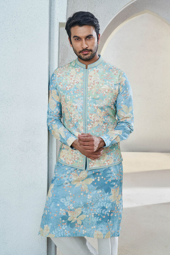 Revaan Nehru Jacket - Powder Blue, Powder Blue, image 4